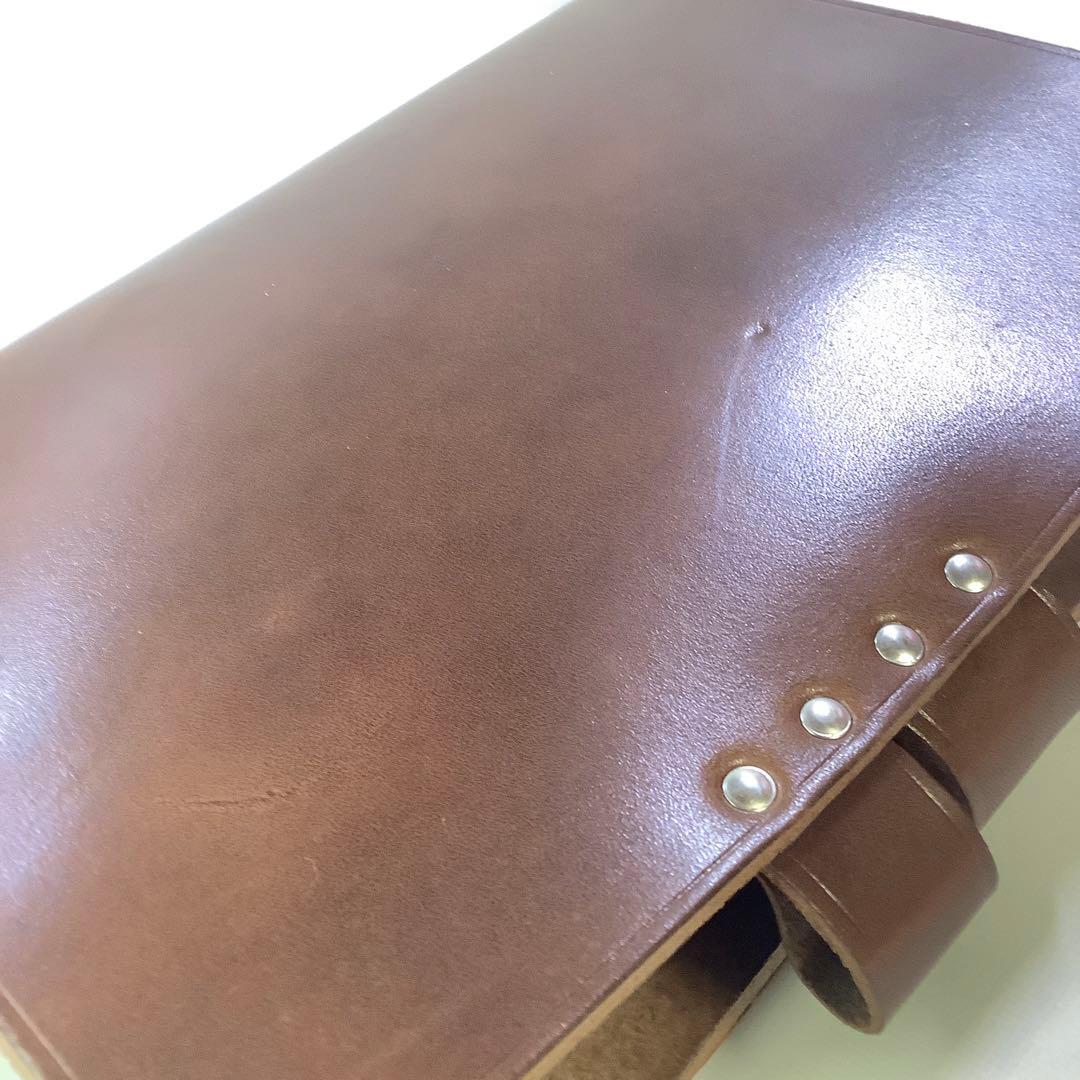 一枚革国産サドルレザー手帳　A5サイズ　ブラウン