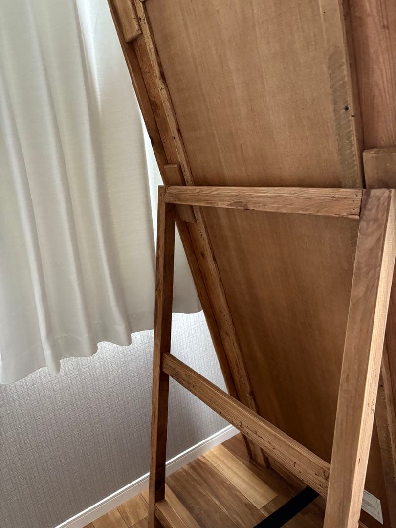 天然木　パイン材 大型スタンドミラー　姿見