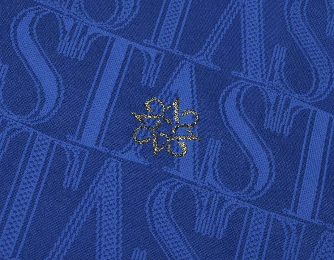 未使用 セントアンドリュース 凹凸ジャガード ストレッチ 長袖 ポロシャツ LL