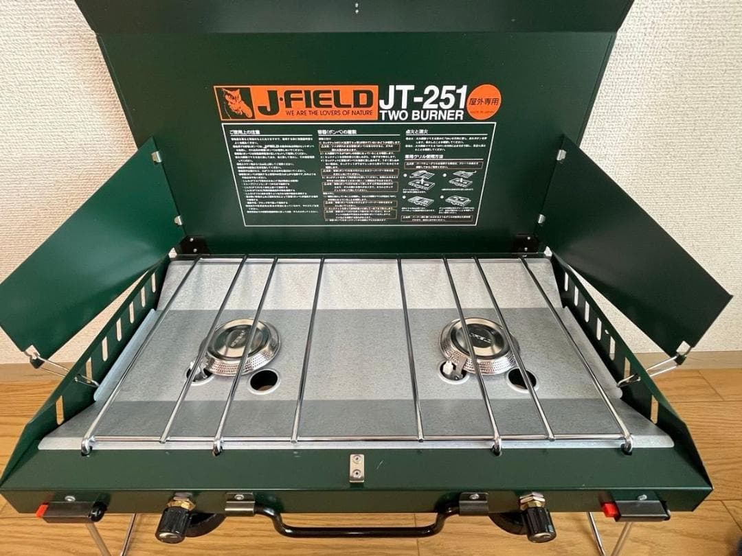 J-FIELD JT-251 ツーバーナーコンロ＋象印グリルプレート