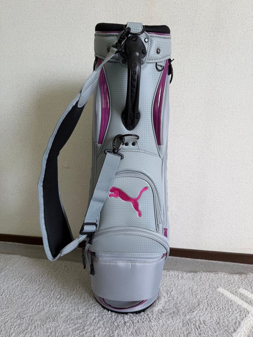 新品PUMA キャディバッグ グレー・パープル