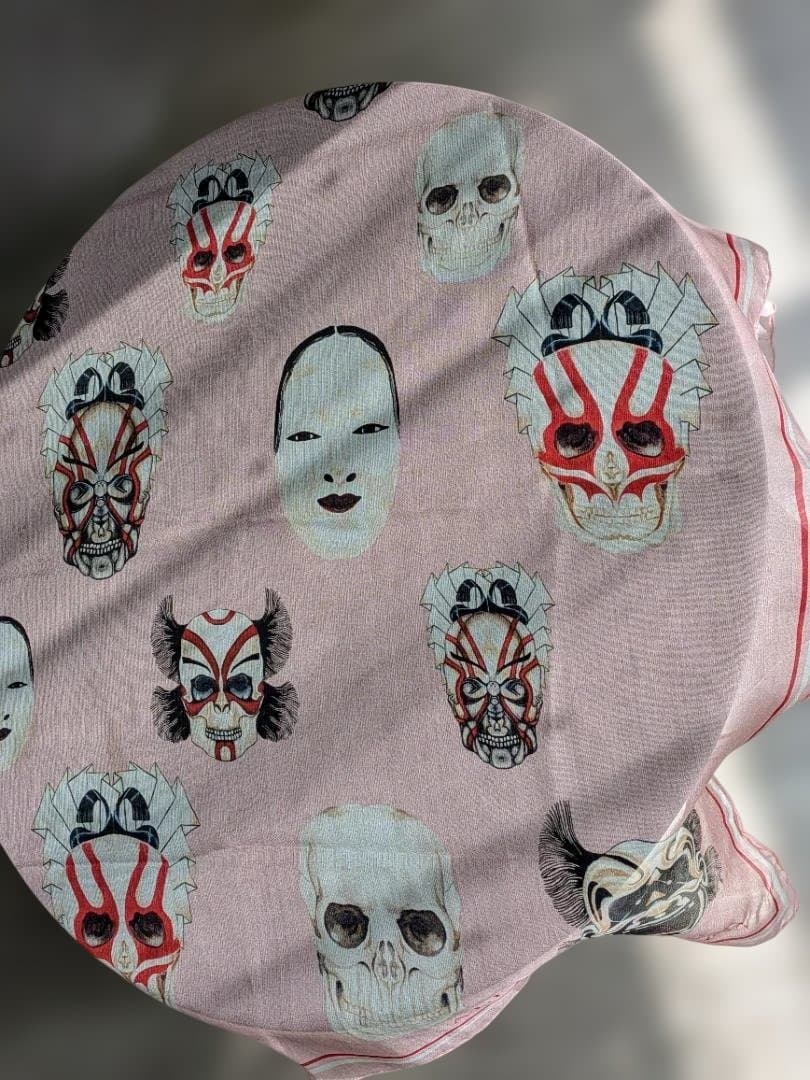 Alexander McQueen 大判シルクスカーフ スカルプリント ストール