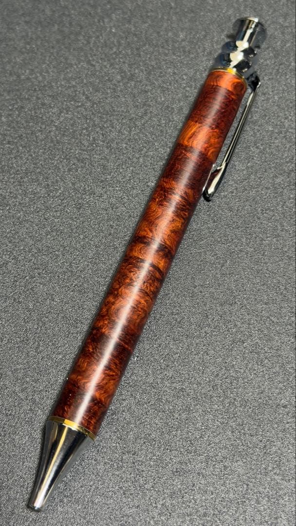 ʕ*丿様 Flamberg サイアマースウッド 変わり杢 ボールペン 箱付き