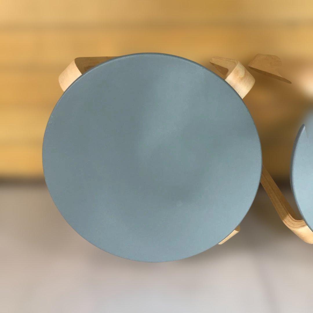 美品 タンスのゲン スタッキングチェア 2脚セットスツール 112933-5