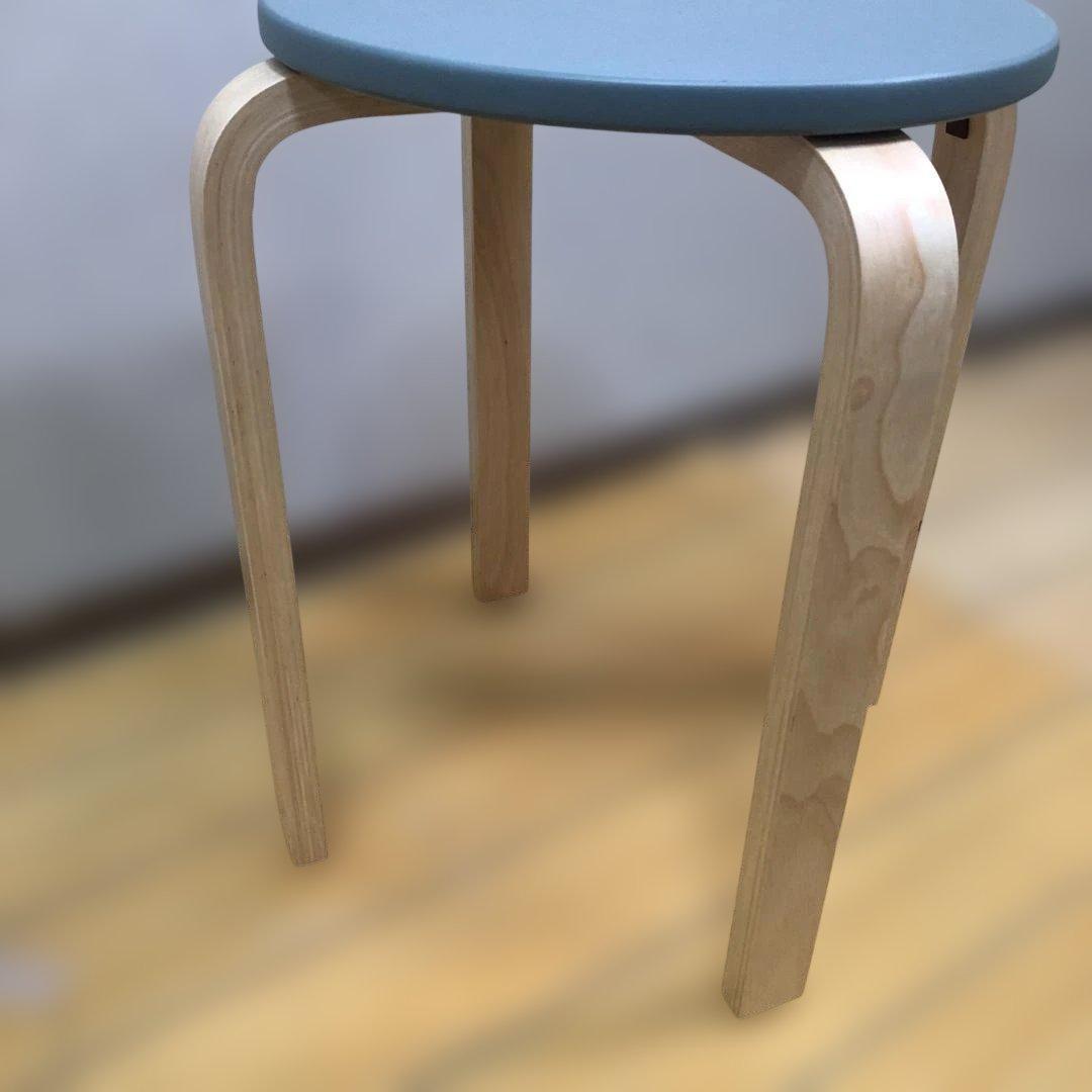 美品 タンスのゲン スタッキングチェア 2脚セットスツール 112933-5