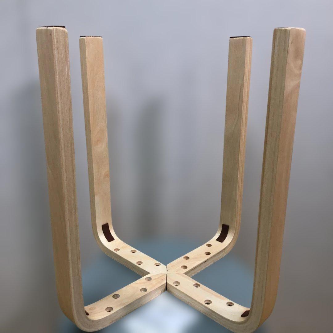 美品 タンスのゲン スタッキングチェア 2脚セットスツール 112933-5