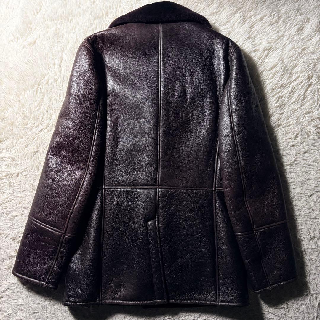 美品■FENDI ムートンコート　羊革　ブラウン　46