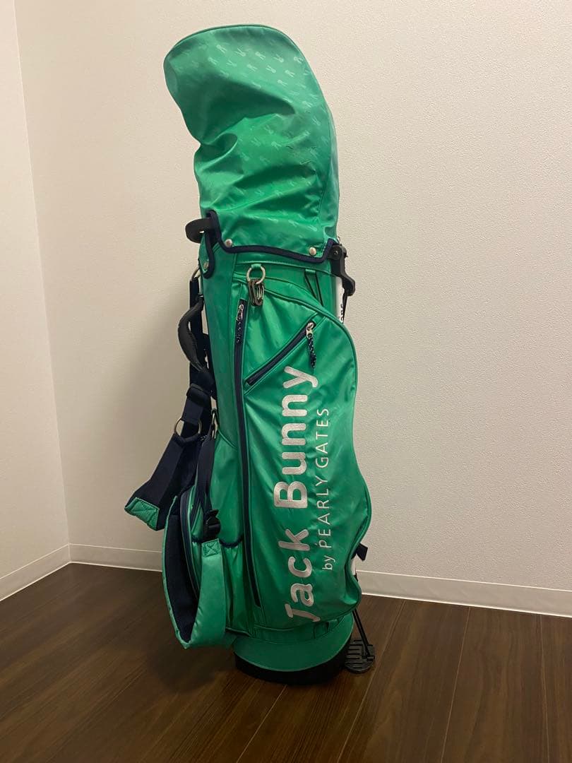 く*ま様 JACK BUNNY グリーン　スタンド付きキャディバッグ