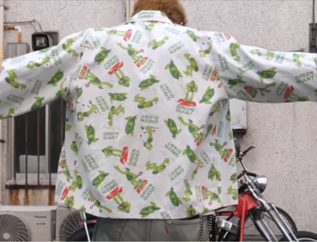 70s GREEN GIANT総柄ジャケット オモシーチャンネル ヤマダレン着用