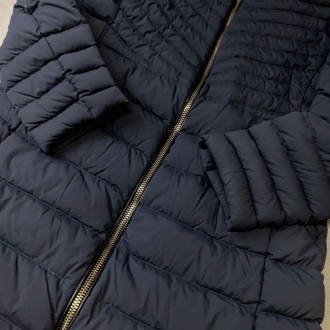   ジップアップ ダウン コート ネイビー
