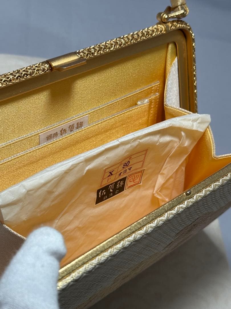 [佐賀錦] ハンドバッグ　和装バッグ　礼装　略礼装　金　留袖　訪問着　付下　無地