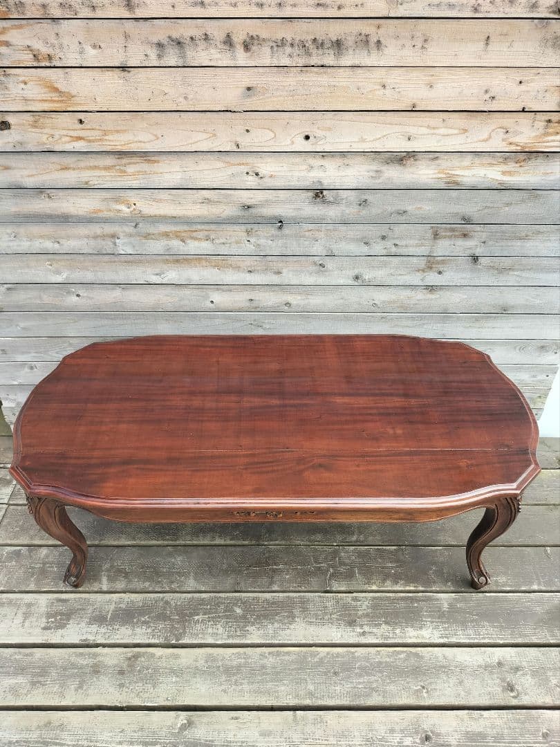 M♦TAD送料込 希少 アンティーク　総無垢　猫脚テーブル ローテーブル