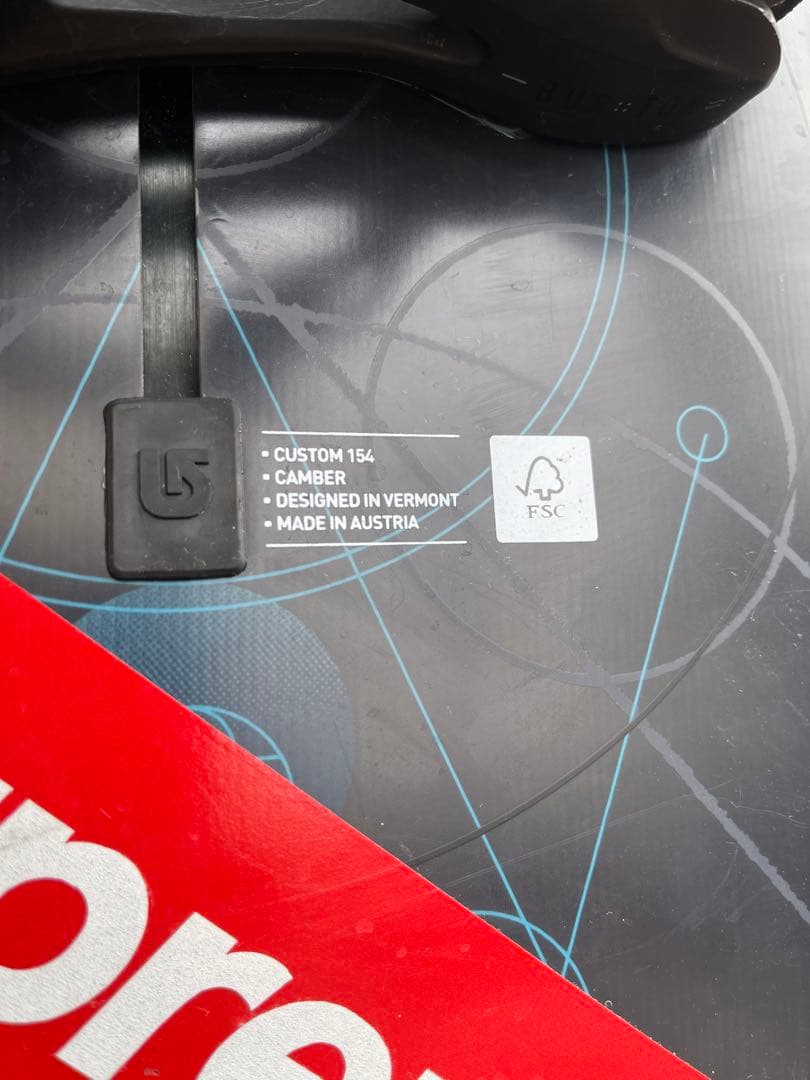 Burton カスタム スノーボード バインディング付き　キャンバー