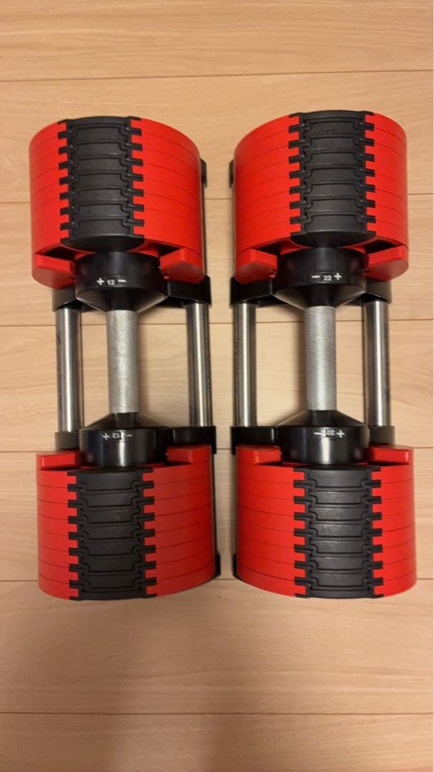 フレックスベル 可変式ダンベル 赤×黒 直接取引希望 ２つセット 送料別