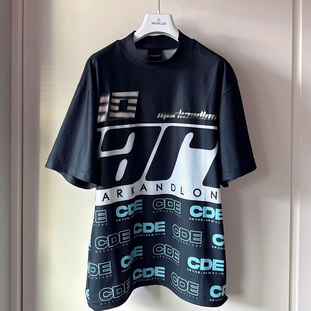 美品 ★ MARK&LONA 完売モデル 黒 モックネック シャツ マーク&ロナ