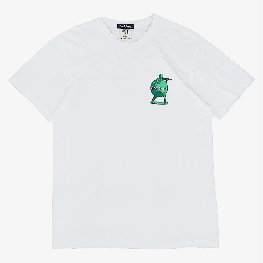 GOLFICKERS ゴルフィッカーズ バックプリント Tシャツ M 白 緑