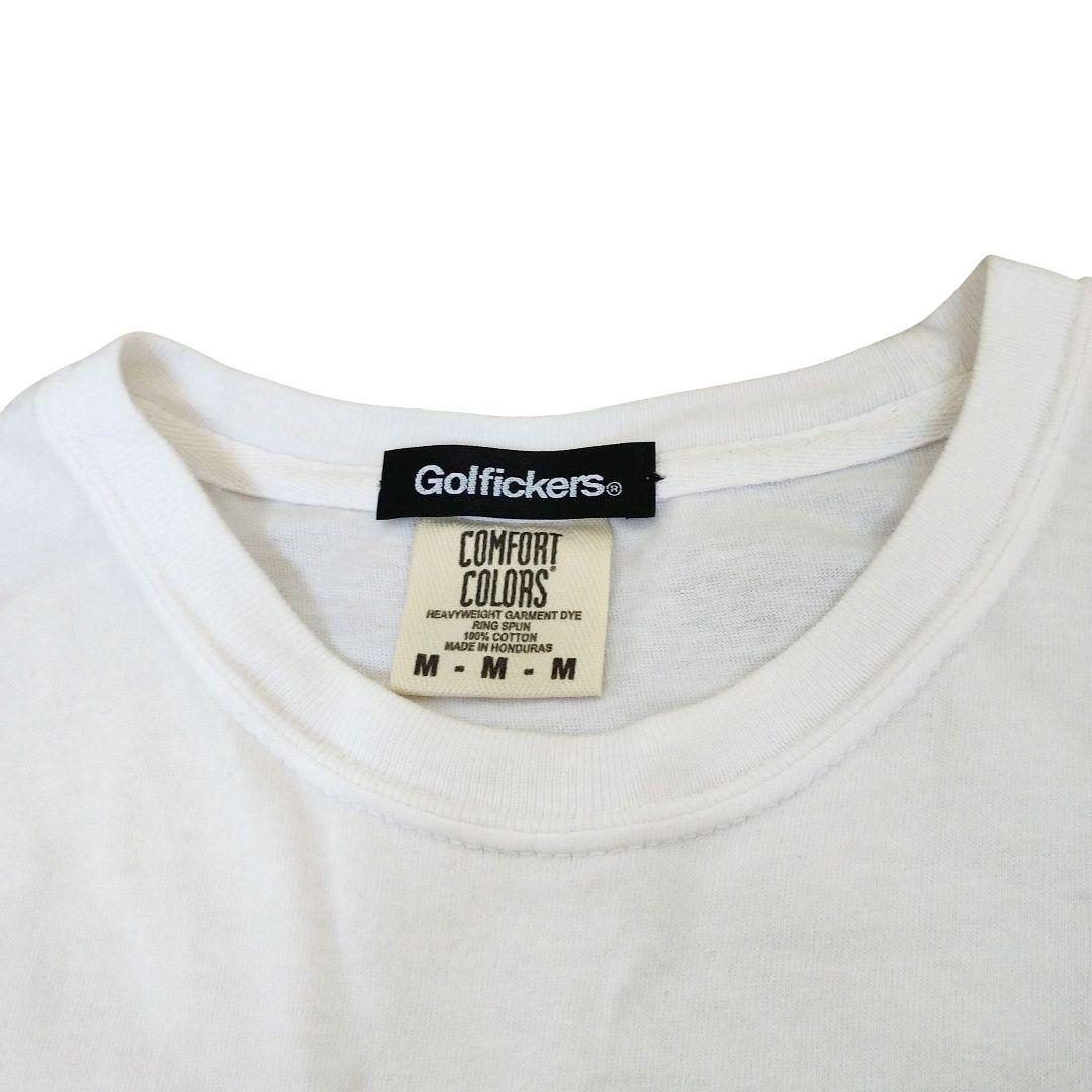 GOLFICKERS ゴルフィッカーズ バックプリント Tシャツ M 白 緑