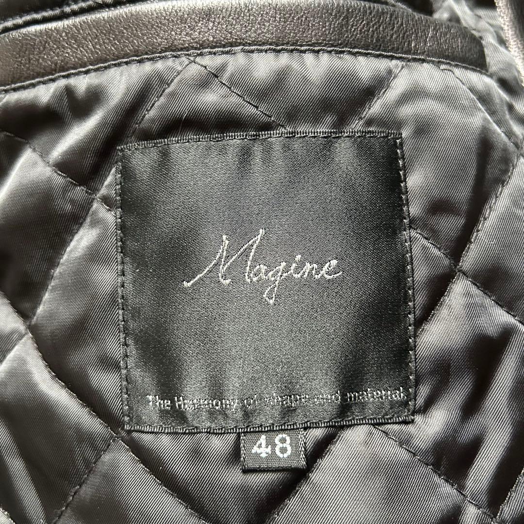 Magine マージン レザージャケット ダブルライダース 中綿キルティング