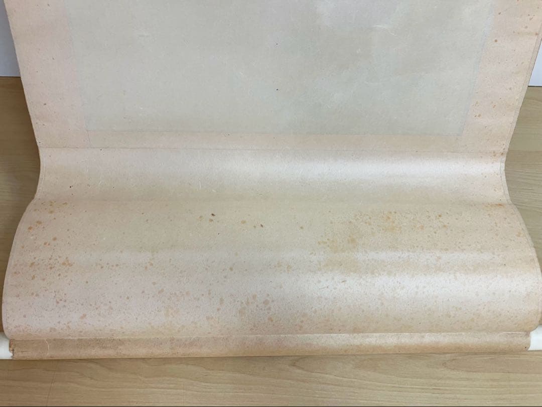 武山　掛軸 古美術 掛け軸 彩色山水 風景画 山岳 河川