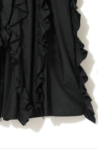 COEL フリルサス付きスカート 38 日本製 ブラック コエル