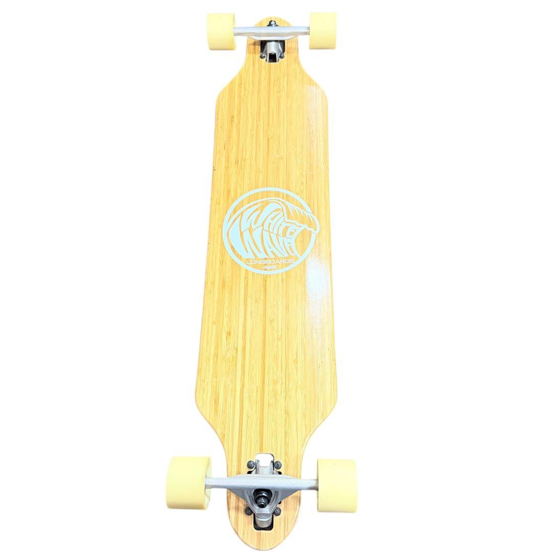 【極美品】WHITE WAVE WARRIOR ロングスケートボード 白