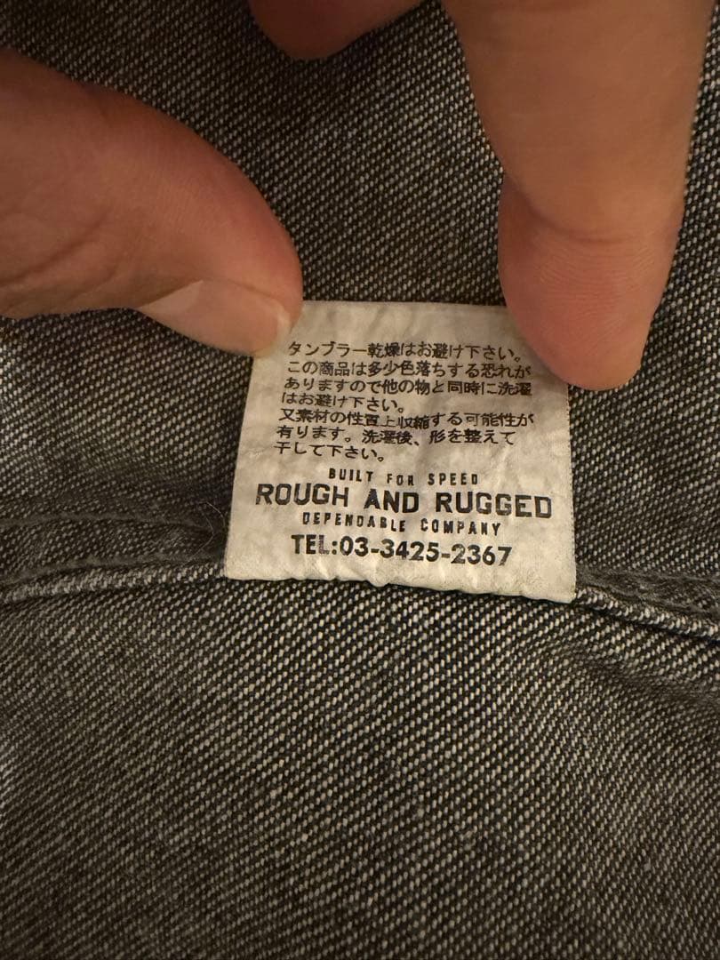 ROUGH AND RUGGED デニムジャケット ブラック