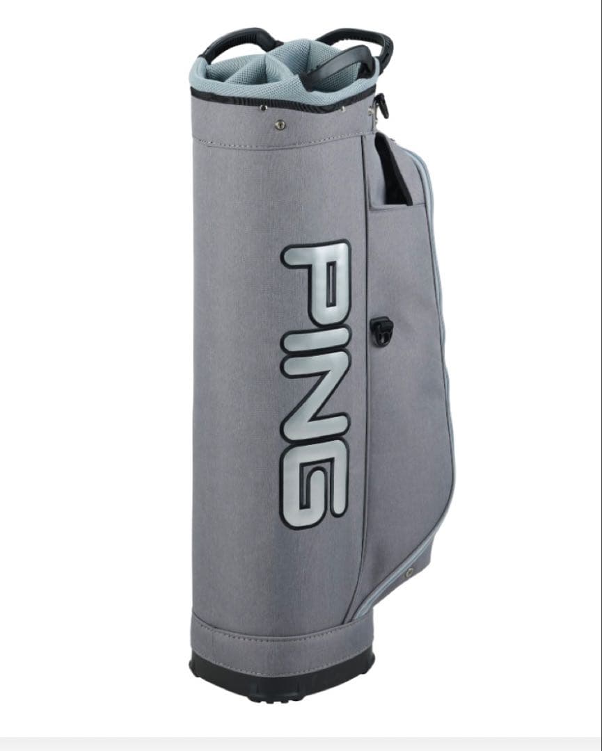 PING グレー キャディバッグ フード付き　CB-P2302 ワンポケット