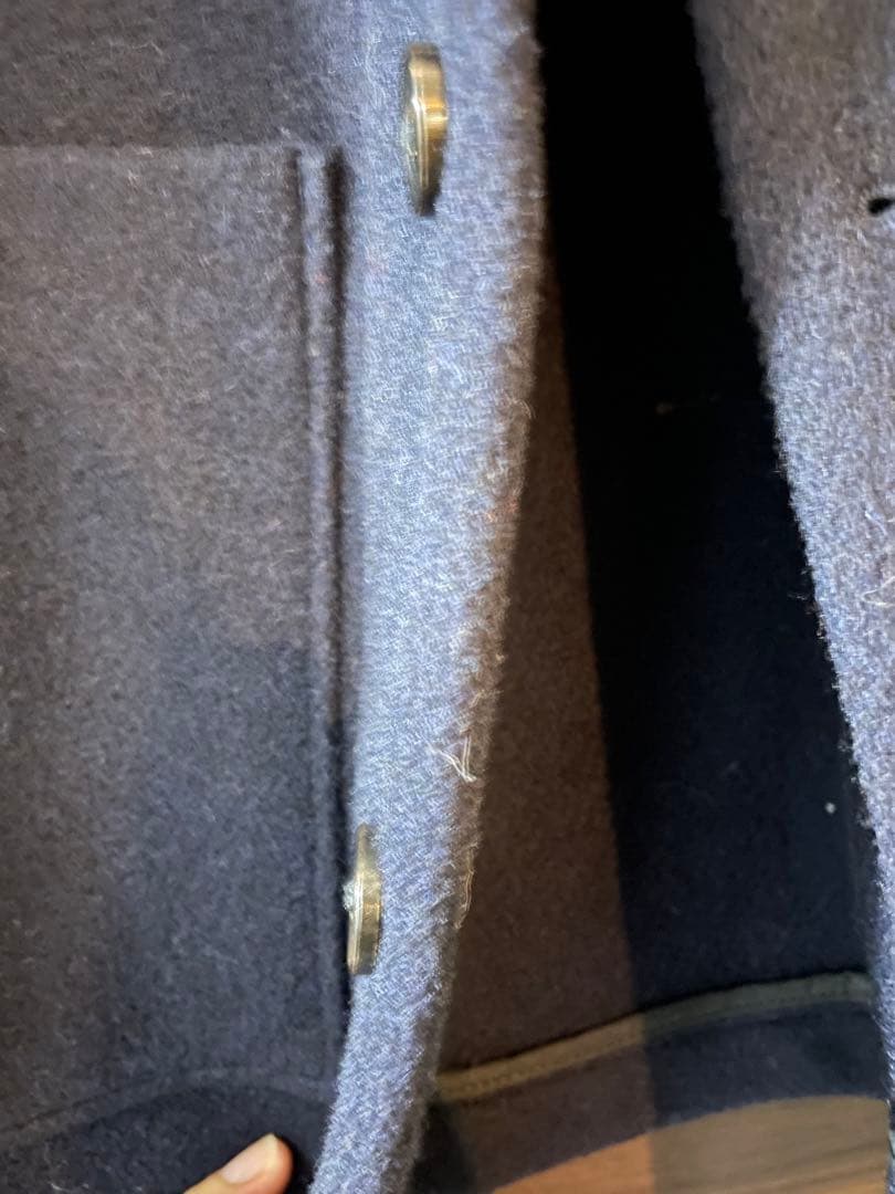 【値下げ！！】ダントン　ウールモッサ　ノーカラージャケット　ネイビー