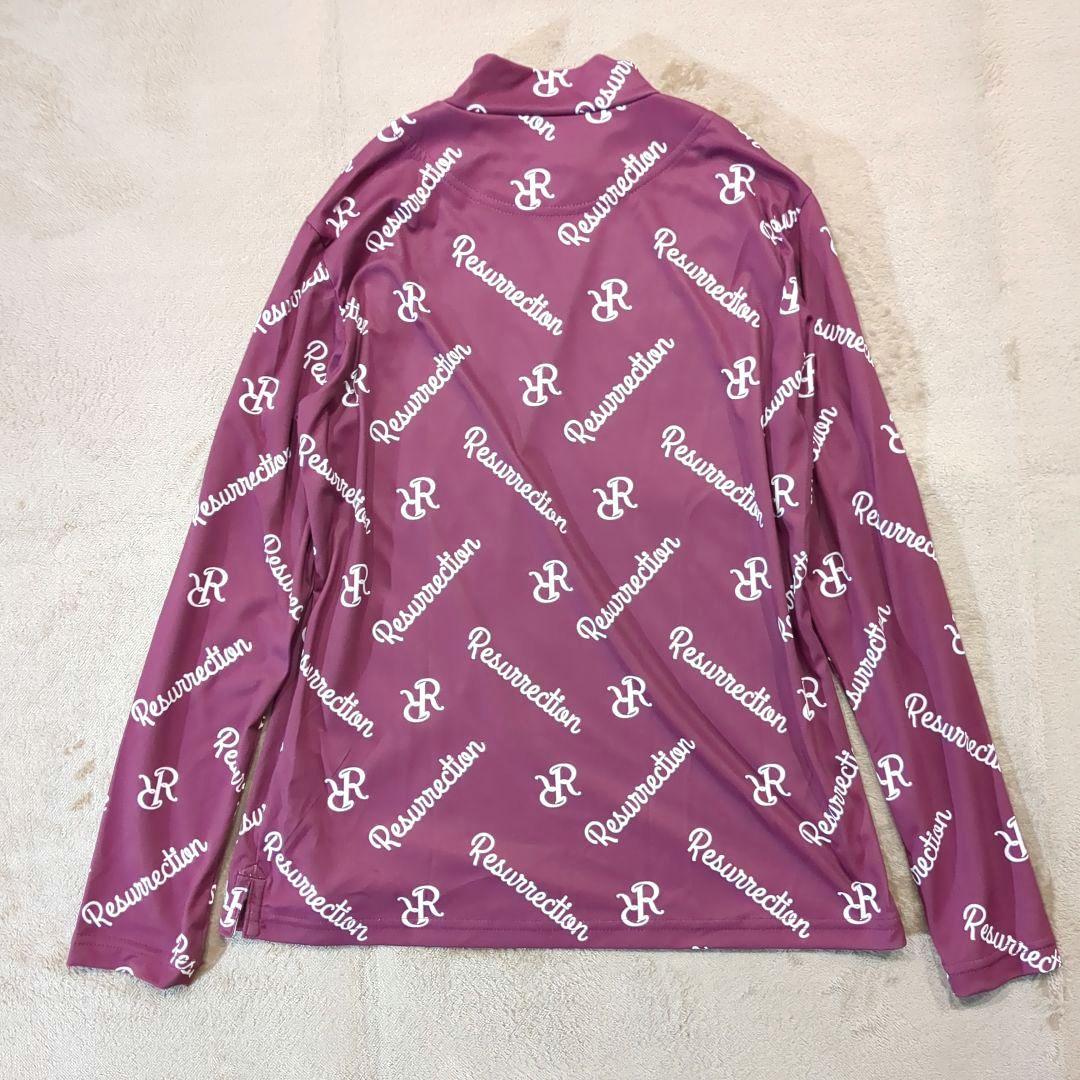 レザレクション　モノグラムロゴモックネック パープル　S