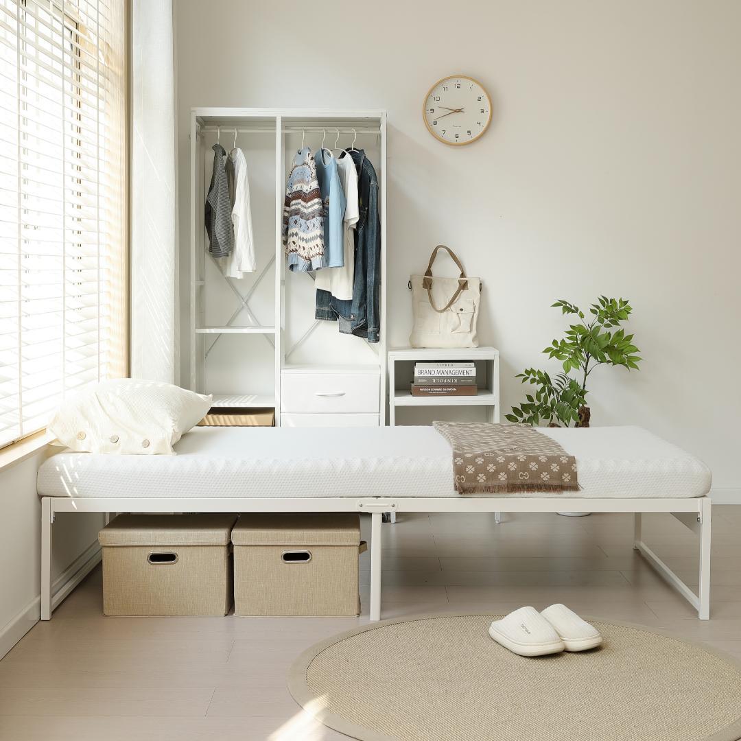 限定価格！超人気！ベッドフレーム パイプベッド【シングル S】WHITE