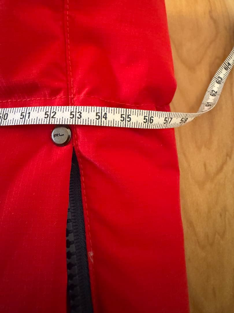 美品ダウンパンパン!！ビックポニー　ラルフローレン赤フード付きダウンベスト M