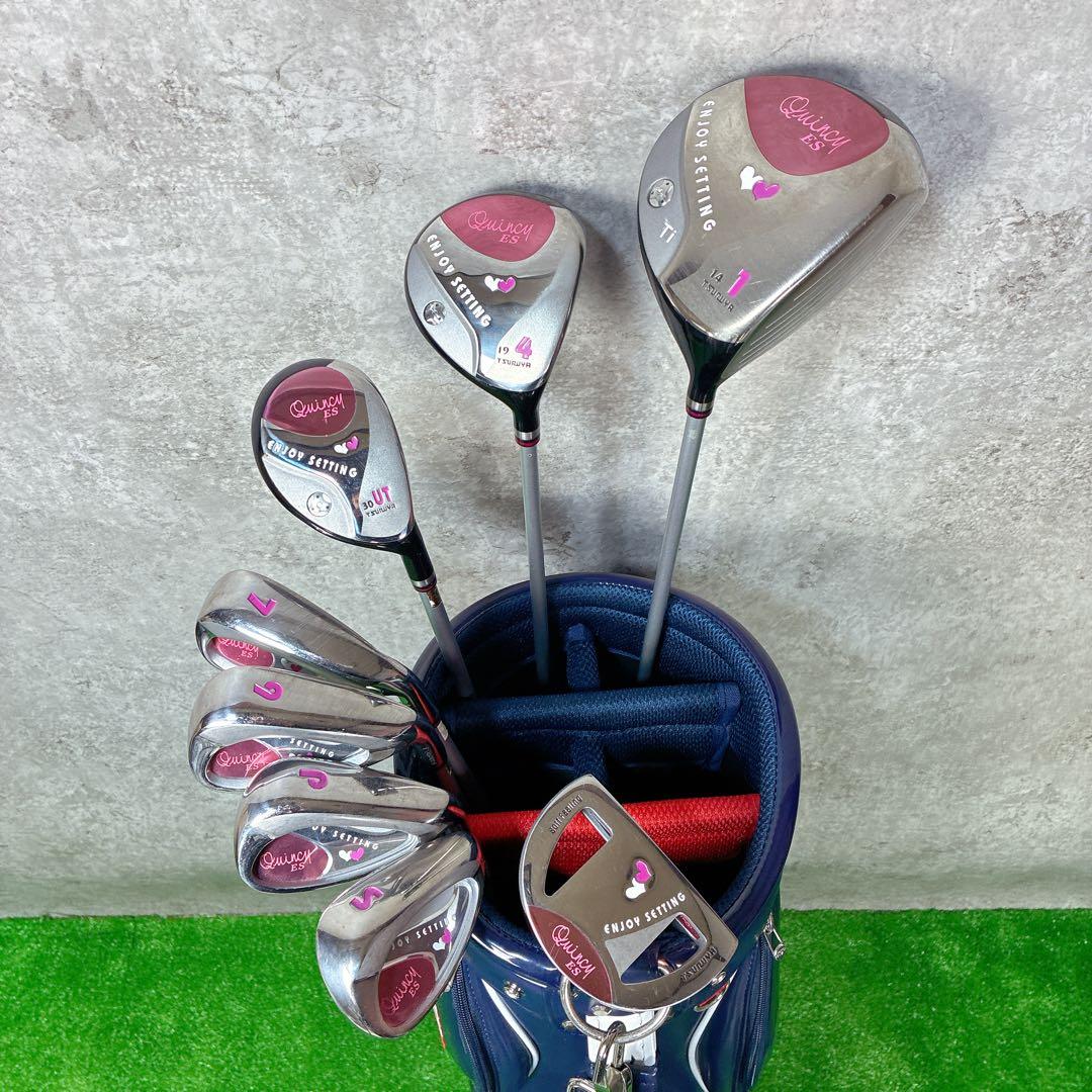 キャロウェイ バッグ付 クインシーES レディース ゴルフ 8本セット 右 L