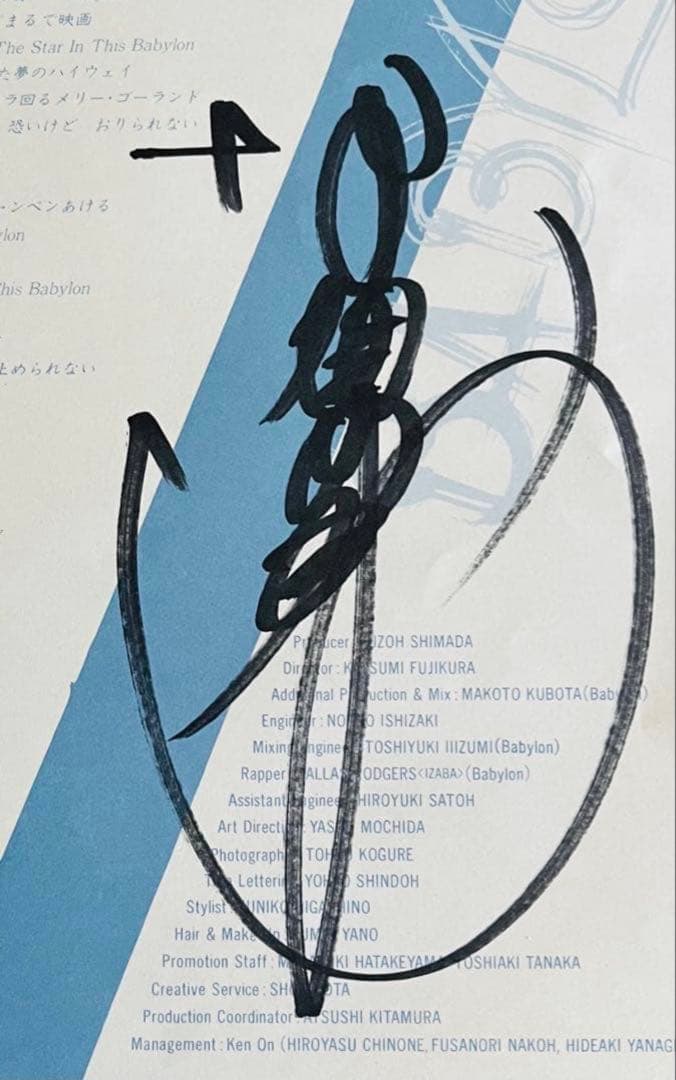 貴重/美品 直筆サイン付き 中森明菜さん12inchシングル 赤い鳥逃げた1枚②