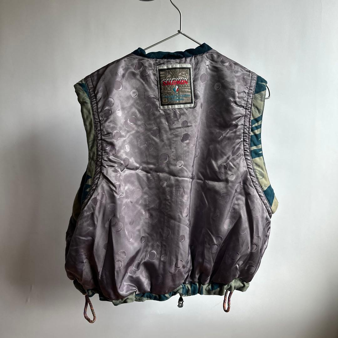 Nais SALOMON 刺繍リバーシブルベストスカジャンビンテージ レア