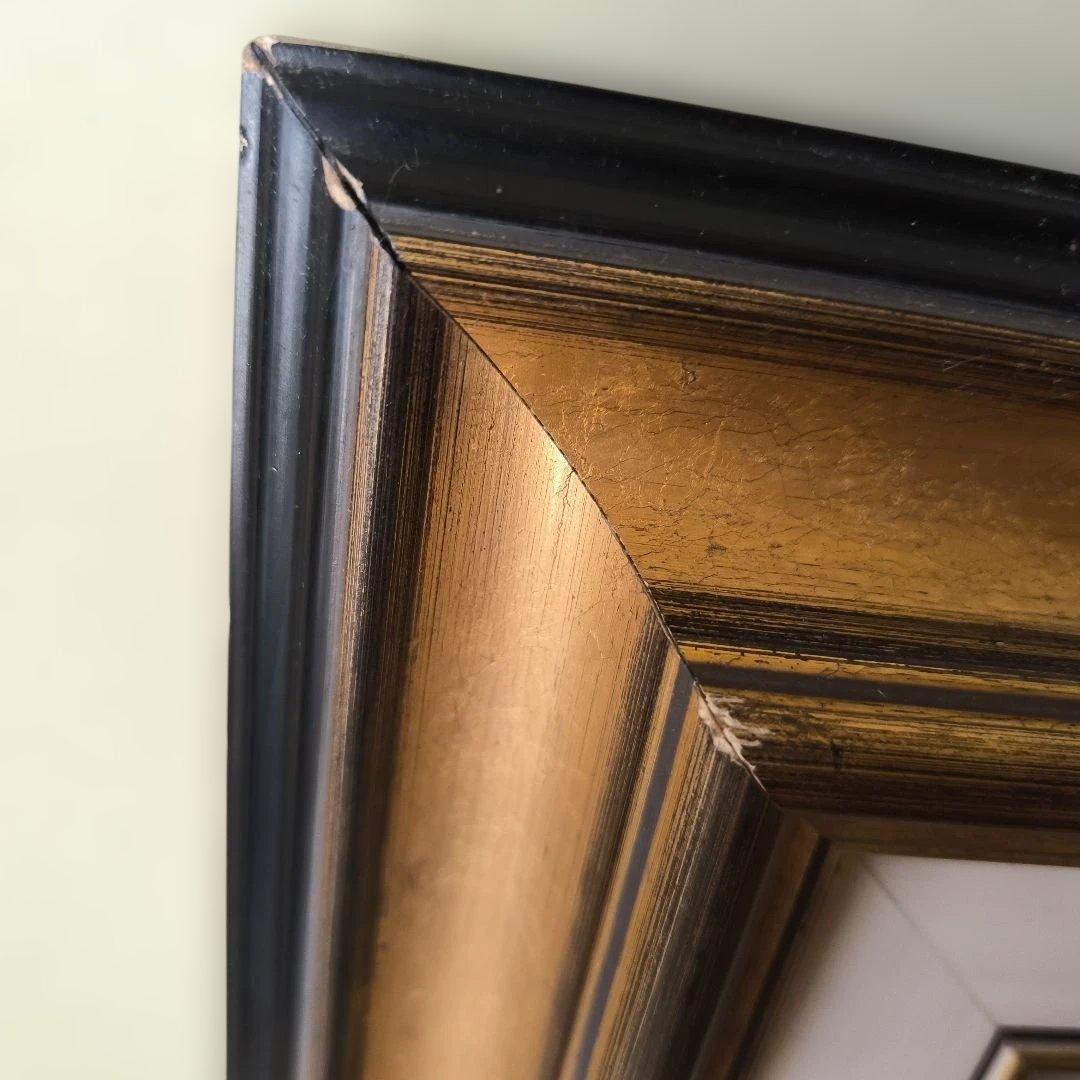 油彩画 海と山の風景