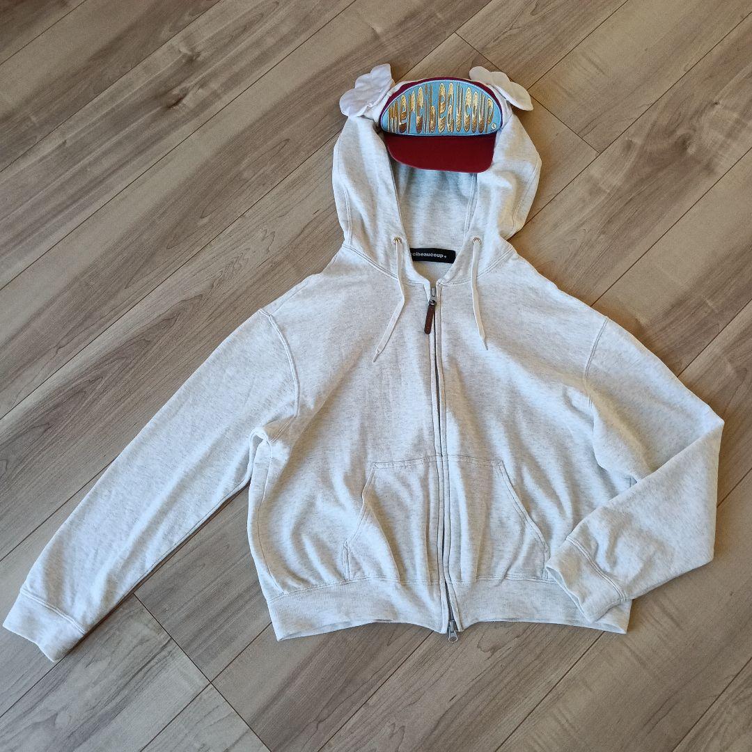 mercibeaucoup, 耳付き キャップフード パーカー サイズ1 日本製