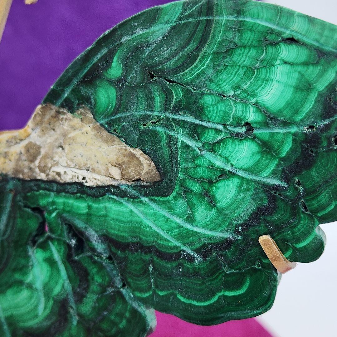 天然石 マラカイト 蝶々 一点物です！