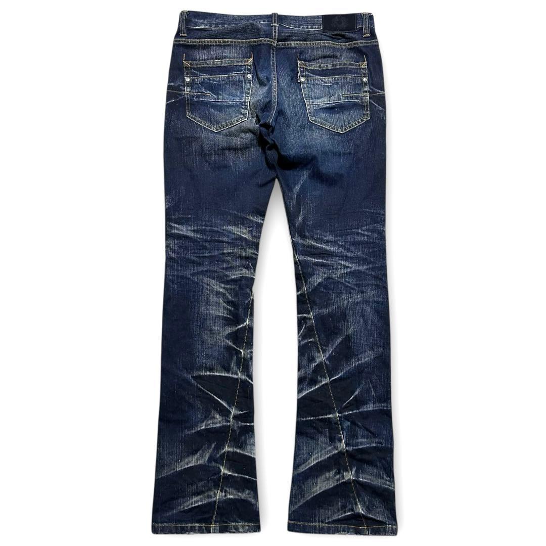 希少 00s TORNADO MART flared denim Y2K 鬼ヒゲ