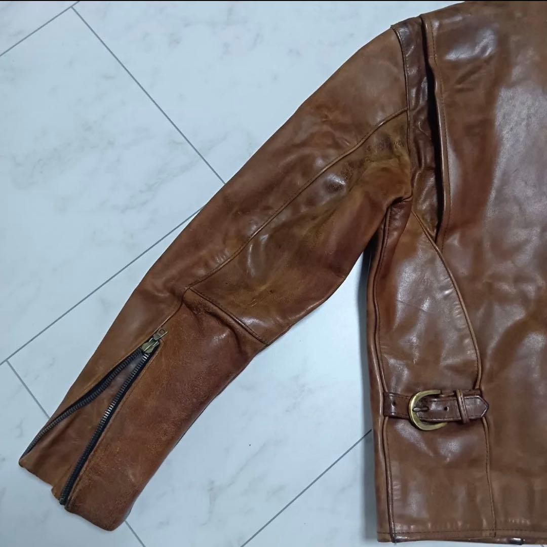 m*i様 再出品超希少 34 OLD VANSON ENFシングルライダース ホ