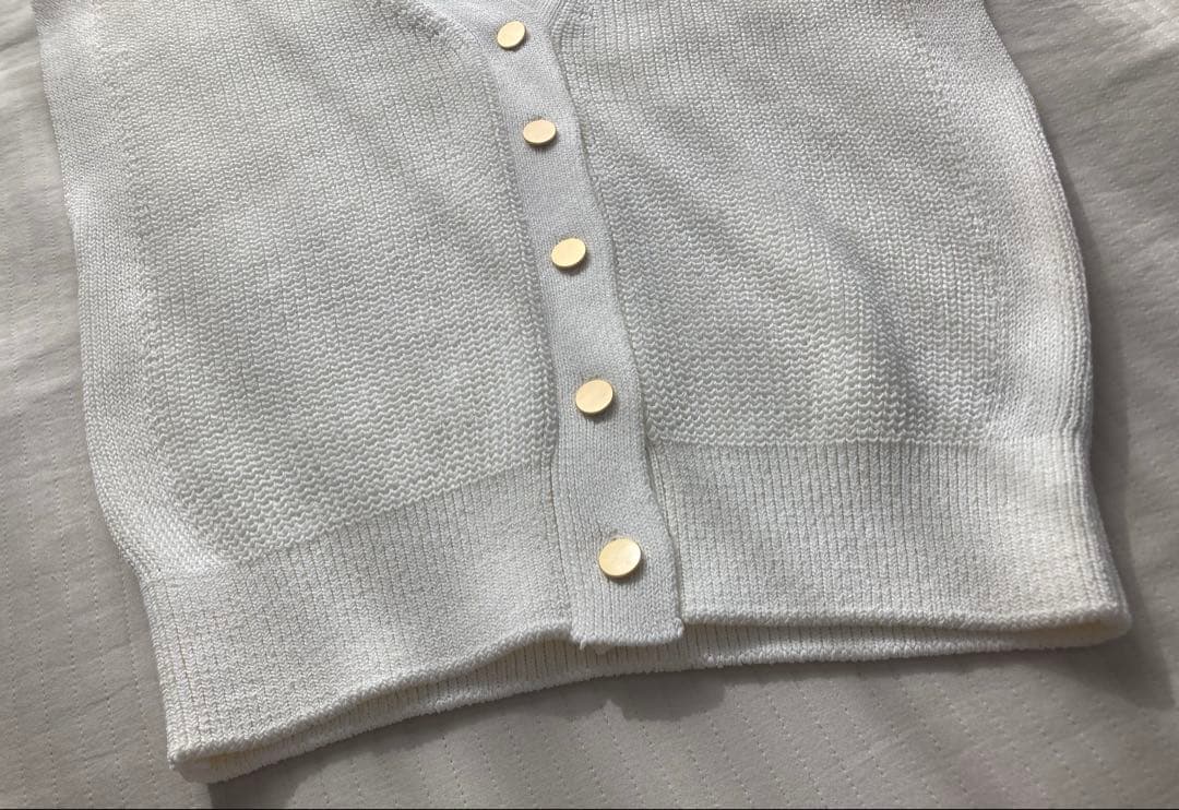 美品 NOBLE ノーブル ペーパーヤーン 2WAYベスト ホワイト