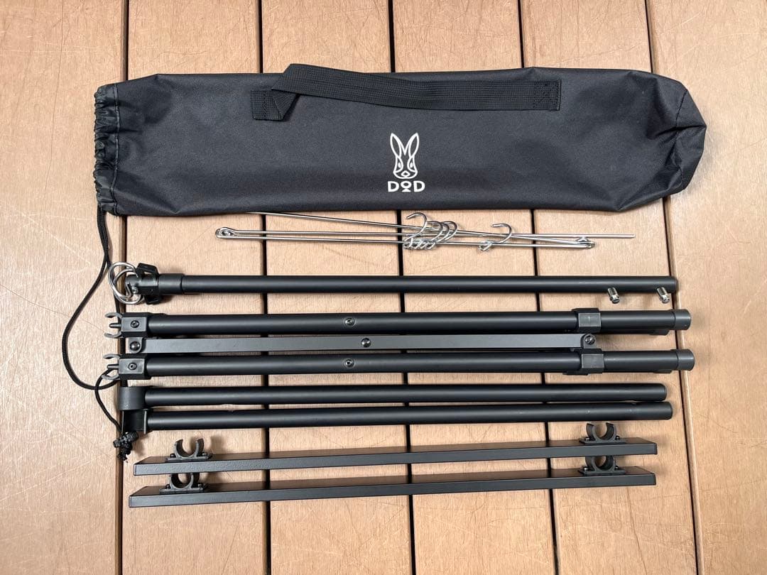 DOD クッキングキング キッチンテーブル 耐熱メッシュ 収納棚付き