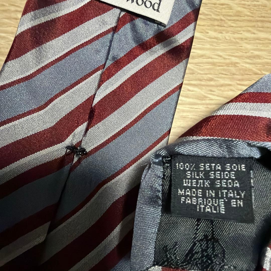 Vivienne Westwood オーブ ストライプネクタイ　グレー