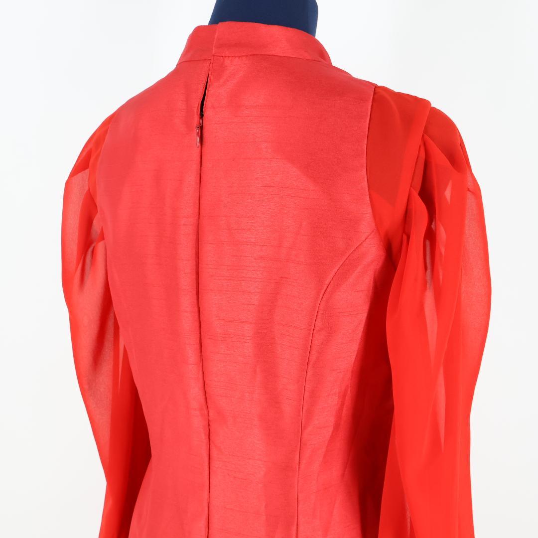 【日本製 フラダンス衣装】レッド EKOLU EHIKU ワンピース ドレス 赤