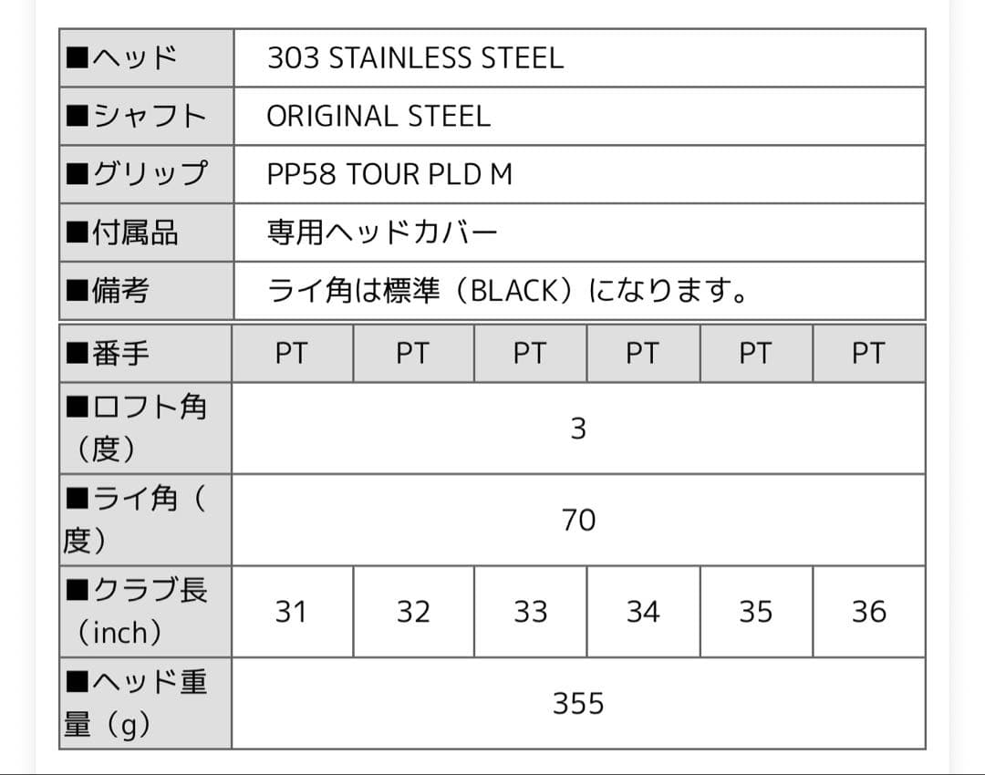 PING 2025 PLD ミルド ANSER 30 パター 33inch