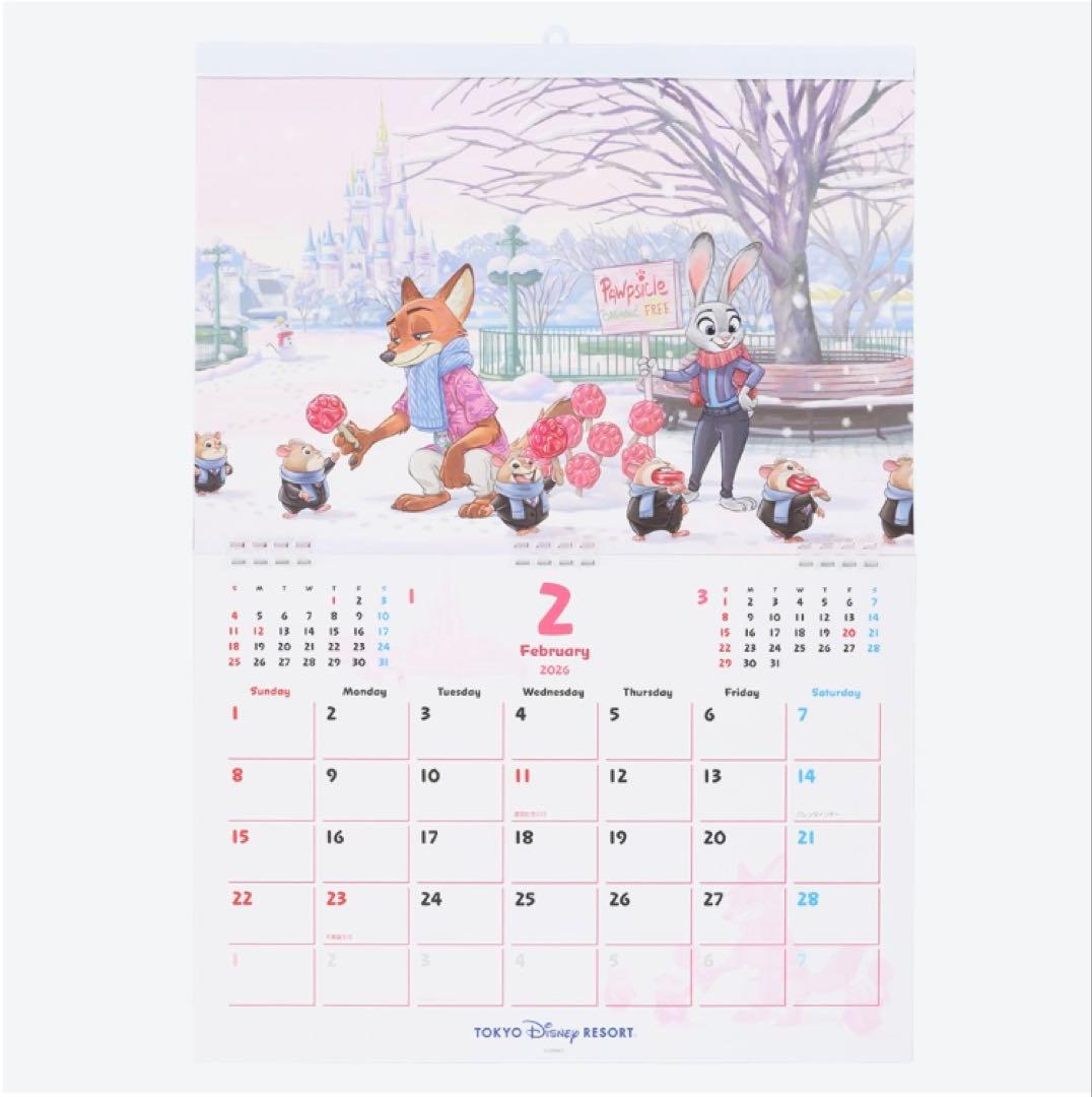 ミッキー＆フレンズ壁掛け　ダッフィー壁掛け　　カレンダー　2部セット　2026年