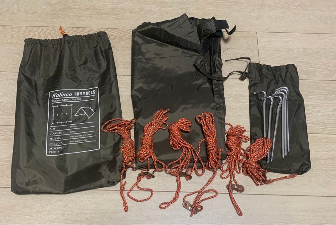 ソロティピー1、カリンコタープ 3m×3m、アルミロールテーブル　セット