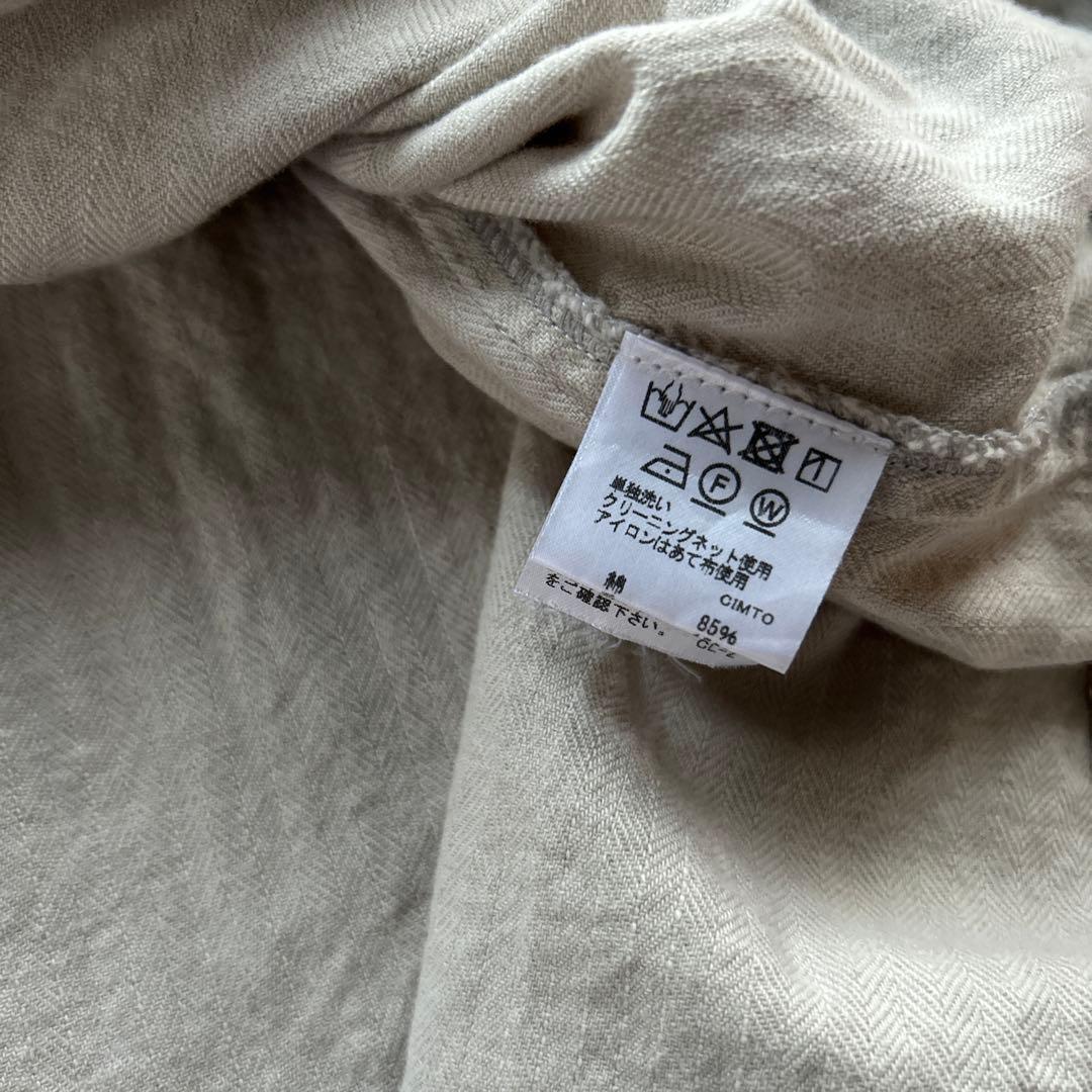 プランテーション 製品染め　ロングシャツワンピース