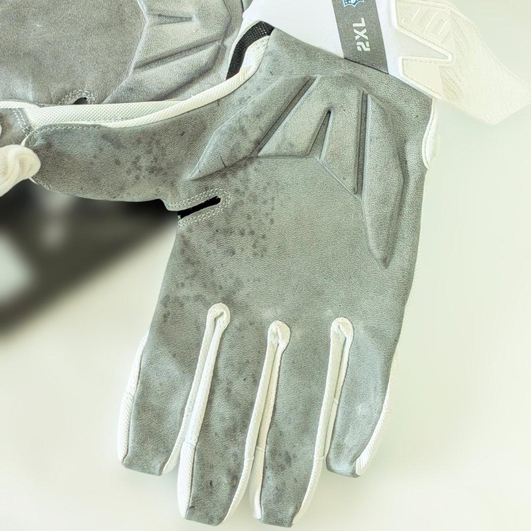 NIKE アメフトグローブ ホワイト2XL保護ジェルパッド クッション性グリップ