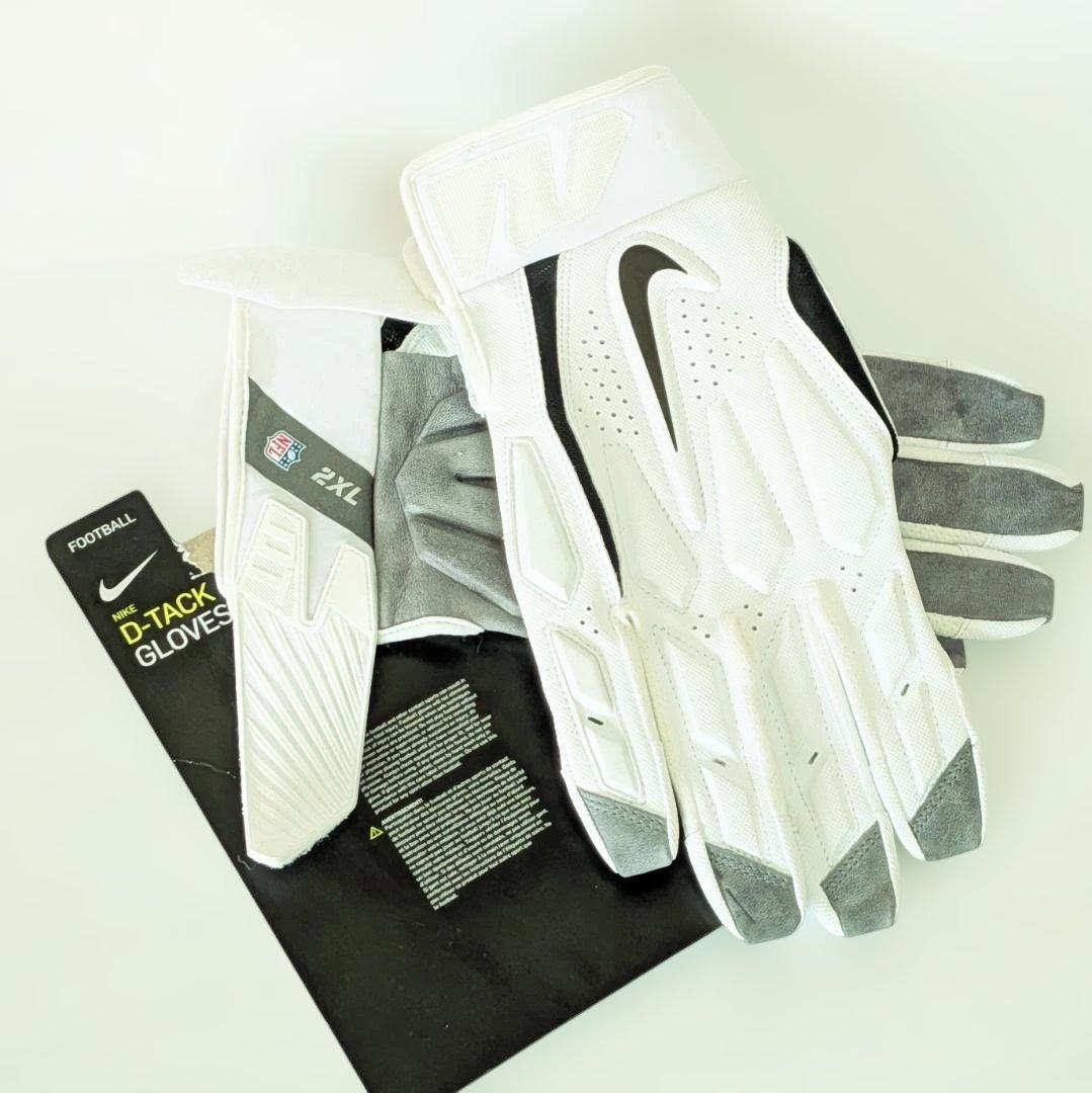 NIKE アメフトグローブ ホワイト2XL保護ジェルパッド クッション性グリップ