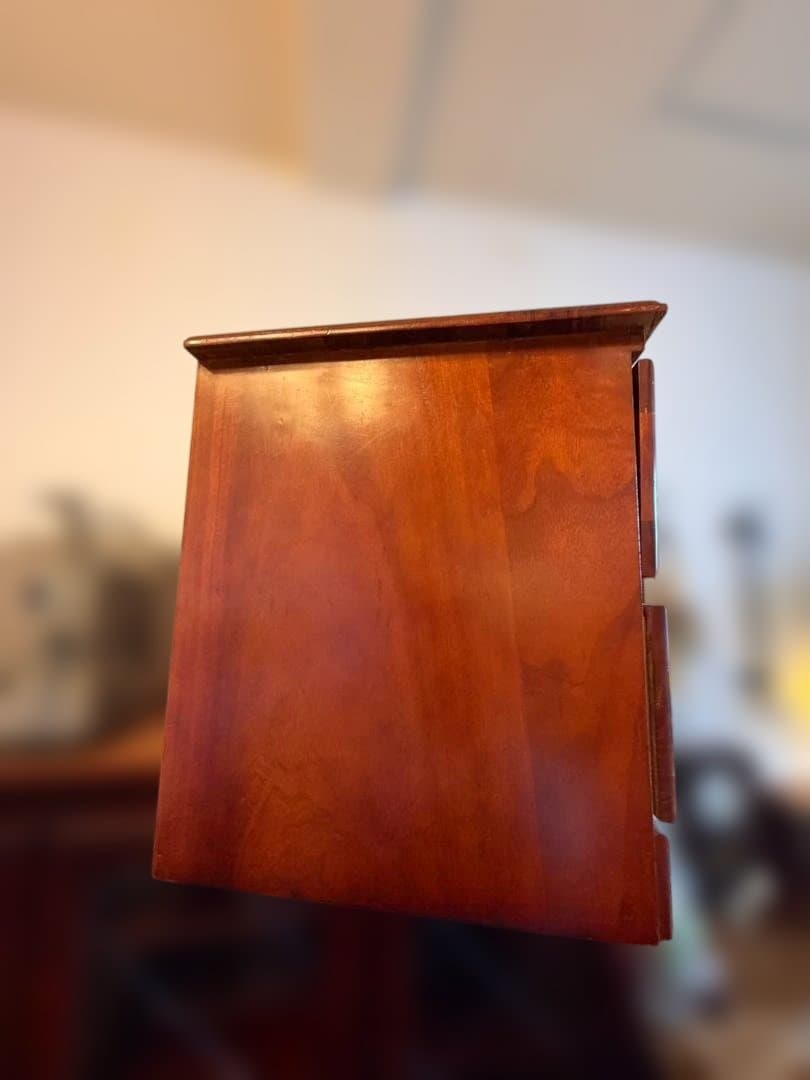 木製 上置き戸棚 テレビ台 アンティーク風 ガラス扉 収納棚 　昭和レトロ